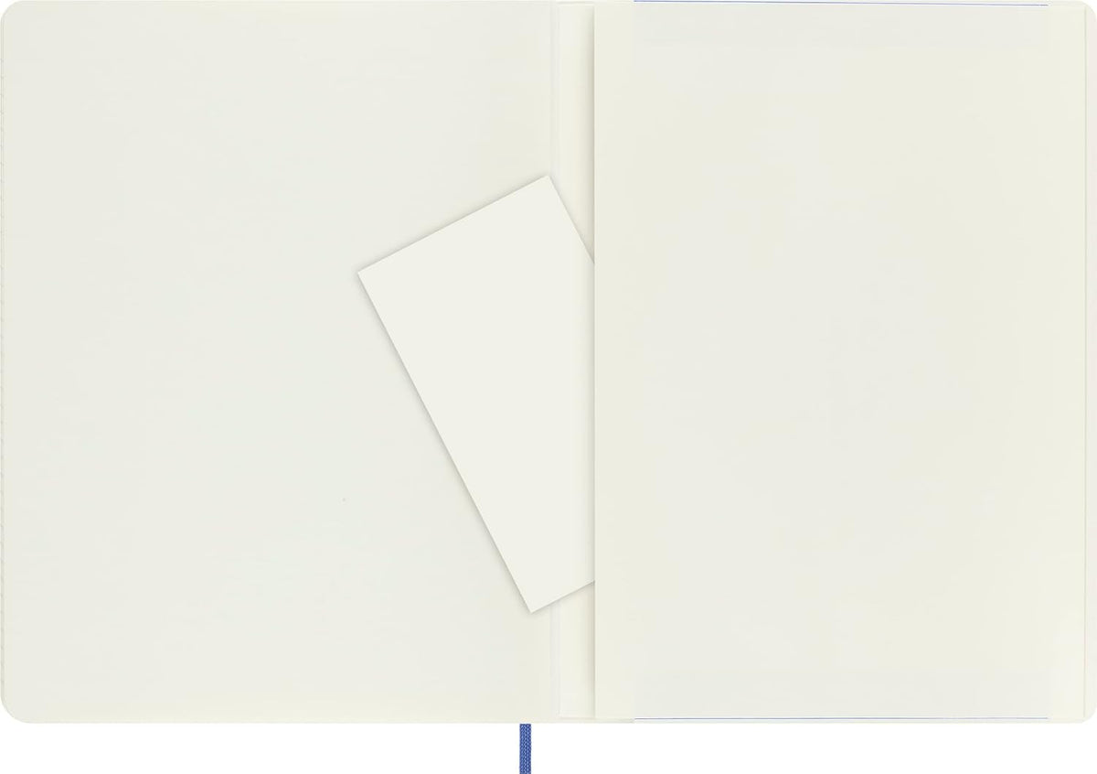 Moleskine soft cover notebook matching ribbon bookmark view