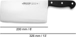 Arcos kitchen cleaver black ergonomic POM handle detail
