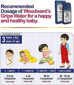 Close up of Woodward's Gripe Water bottle for infant colic