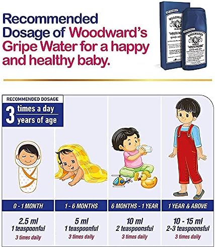 Close up of Woodward's Gripe Water bottle for infant colic