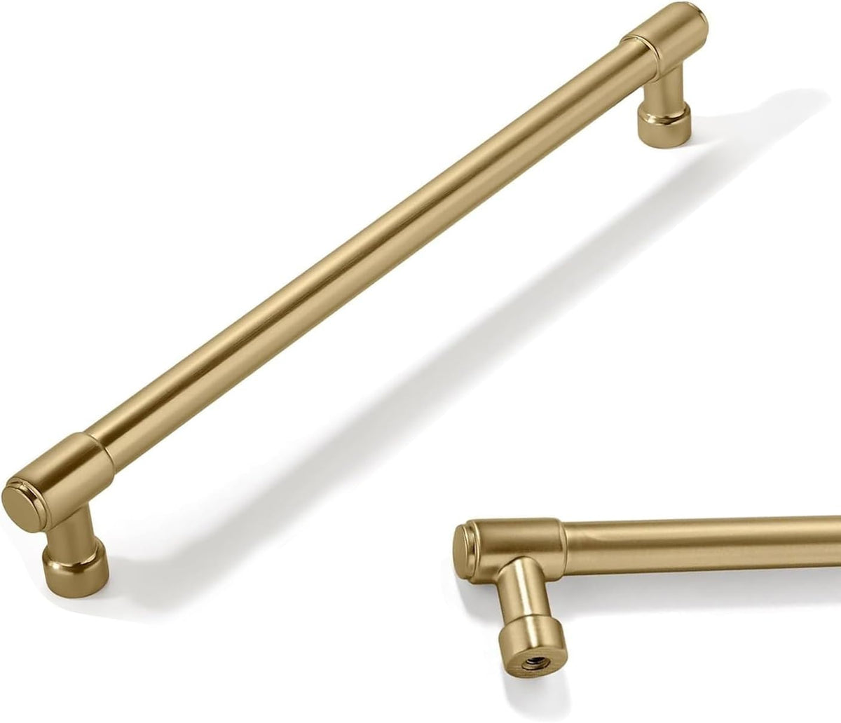 10 Pack 8 Inch Cabinet Handles - Brushed Gold & Satin Brass Drawer Pulls - Kitchen Hardware Pack - Image 12