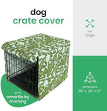 Premium breathable dog crate cover by Molly Mutt installed on double door pet cage