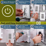 Close up of Wappa Baby outlet box internal dimensions