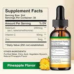 CFILIHTC liquid selenium supplement with vitamin C and zinc ingredients label.