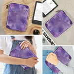 Close up of MoKo sleeve starry purple fabric texture