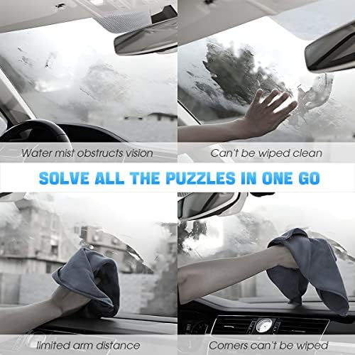 AUKEPO multi surface glass cleaning brush for home mirrors and cars