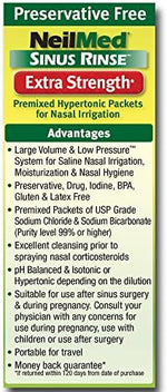 NeilMed's Sinus Rinse Extra Strength Pre-Mixed Hypertonic Packets 70 Count Box - Image 5