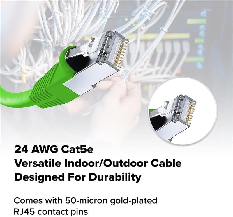 Close up of gold plated RJ45 Ethernet connector