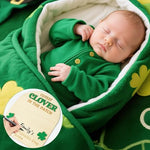 Authentic USA imported shamrock wooden milestone board used as a newborn holiday photo prop