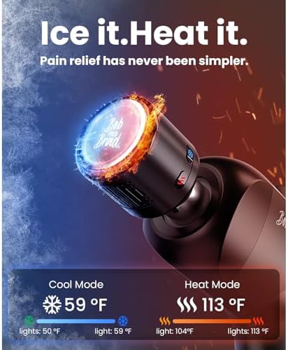BOB AND BRAD X6 Pro Max percussive therapy device showcasing the automated hot and cold attachment head