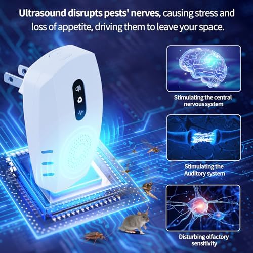 Cvtayn three mode indoor electronic pest repeller system side profile view