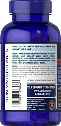 Puritans Pride Triple Strength Glucosamine, Chondroitin & MSM Joint Soother-180 Caplets - Image 5