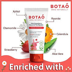 Botao 1.69 fluid ounce strawberry toothpaste for toddlers and children.