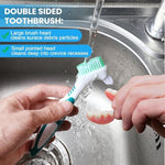 2 Pack Denture Brush Denture Bath Case Cup Retainer Cleaner Holder Box False Teeth Soaking Container Dental Bath Storage Box Case with Strainer Basket for Travel, Camping, Office (Blue+Pink) - Image 6