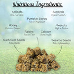 Resealable pack of Exotic Nutrition beneficial blocks for pet squirrels.