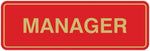 All Quality manager door sign front view office decor