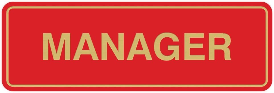 All Quality manager door sign front view office decor
