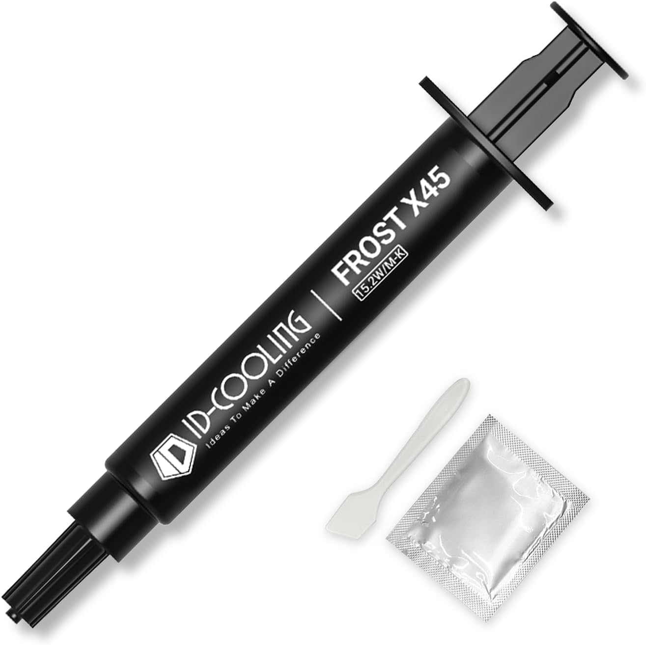 ID-COOLING Frost X45 4g thermal paste syringe front view for processor cooling
