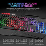 Close up of Rii RK202 gaming keyboard membrane keys and wrist rest