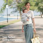 Back view of the Shiaon baby holder showcasing even weight distribution design