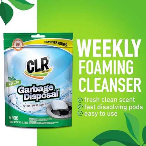 Close up of CLR cleaning pod label indicating 5 month supply