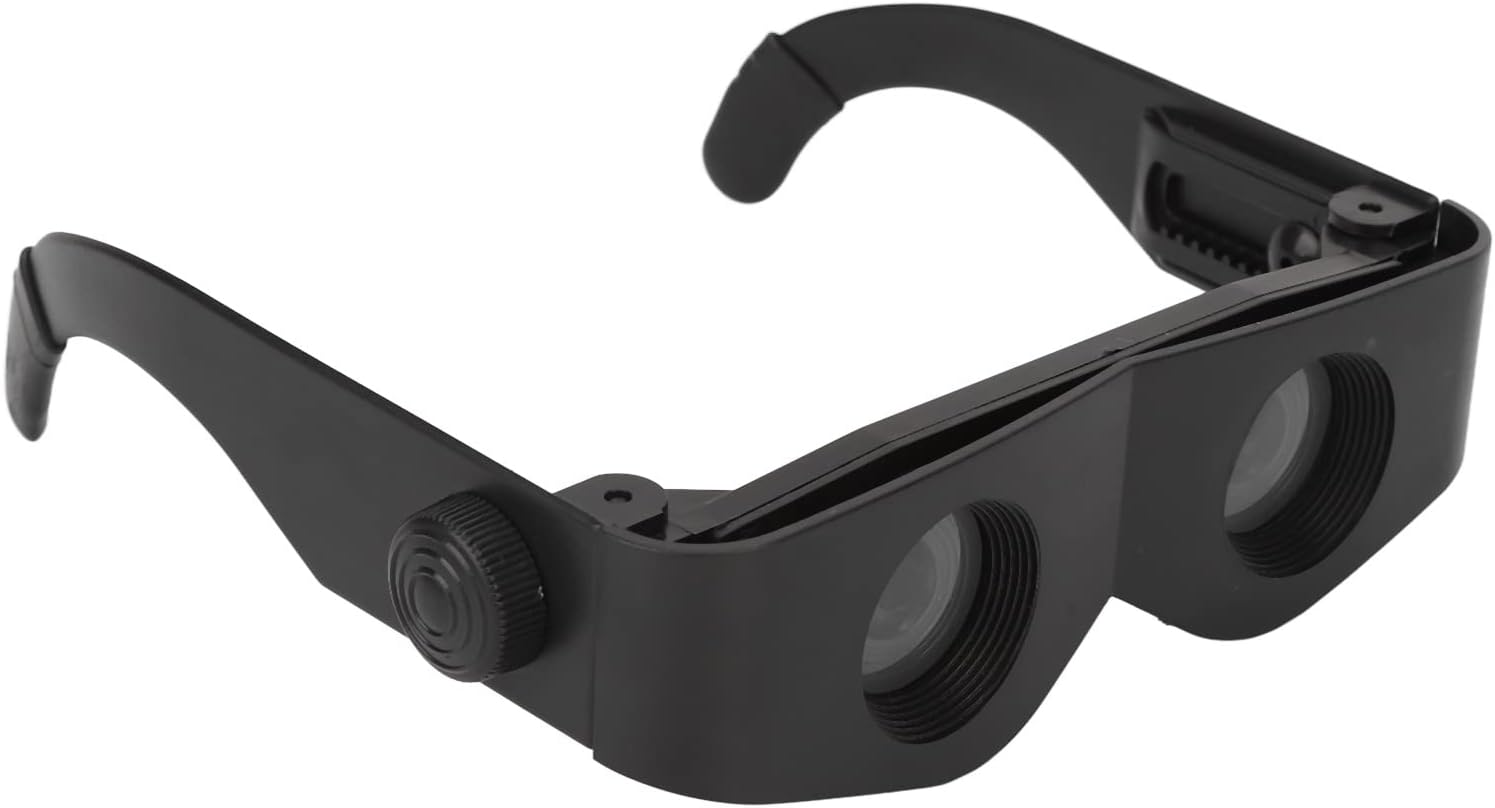 Yinhing Professional Fishing Binocular Glasses front view showcasing the black wearable frame design.