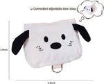 Side view of the portable dog self carrying pack showing the lightweight ergonomic fit on a pet.