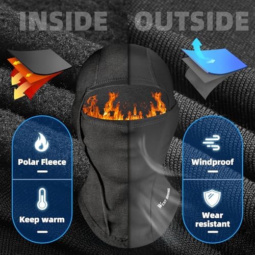 Side angle of the ICOCOPRO unisex children winter face mask highlighting the three dimensional ergonomic cut.