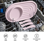 Blossom Pink Oxo Tot suction plate for baby led weaning
