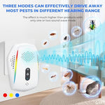 Multi-frequency pest control repeller setup in a spacious home kitchen area
