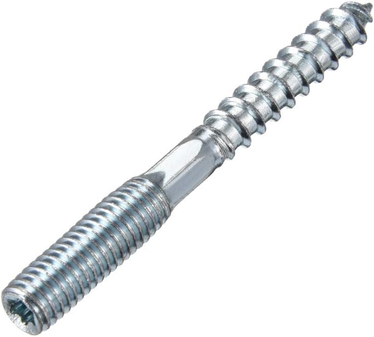 Pack of 8 pieces of 70mm hanger bolts for furniture legs
