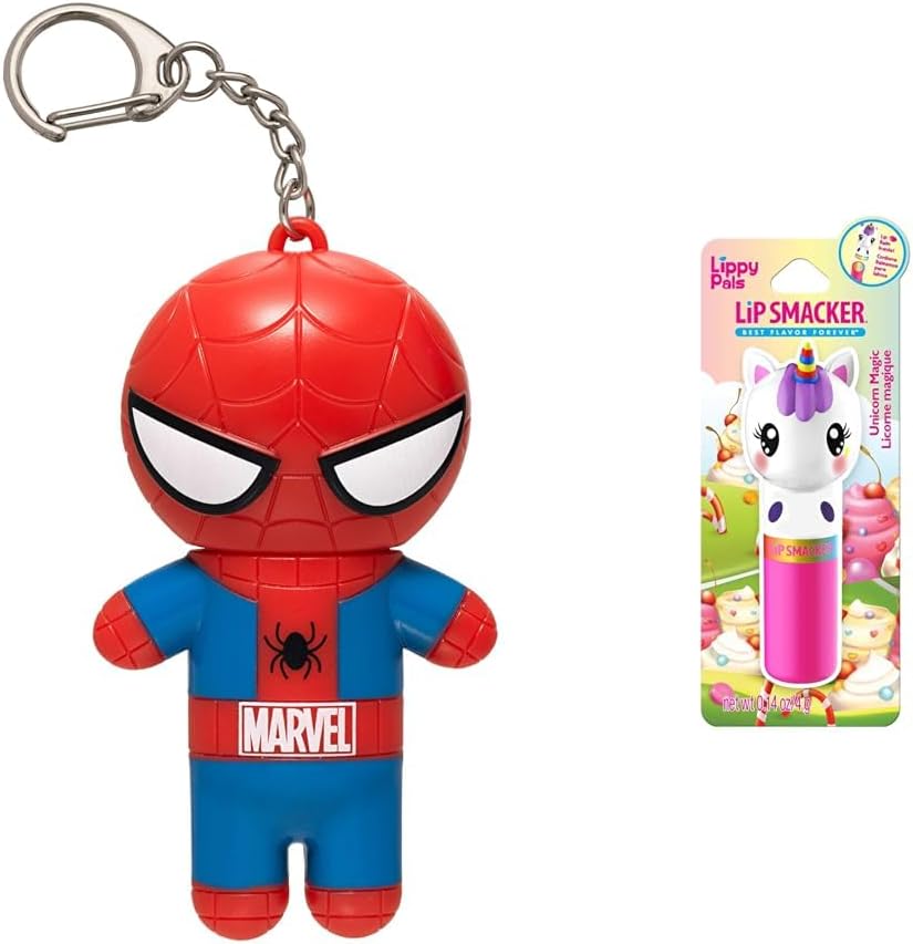 Lip Smacker Marvel Spiderman Keychain Lip Balm front view import beauty product