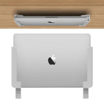 Ifcase wall and under desk laptop mount gray front view