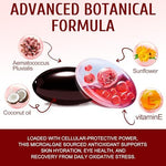QYCOTXYR Astaxanthin one hundred and twenty softgels bottle showing non-GMO and gluten-free badges