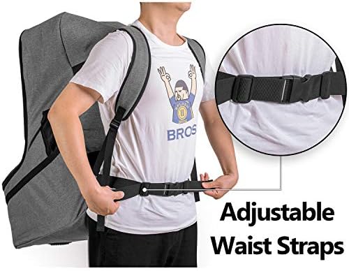 Interior view of Luxja Car Seat Travel Bag with padding