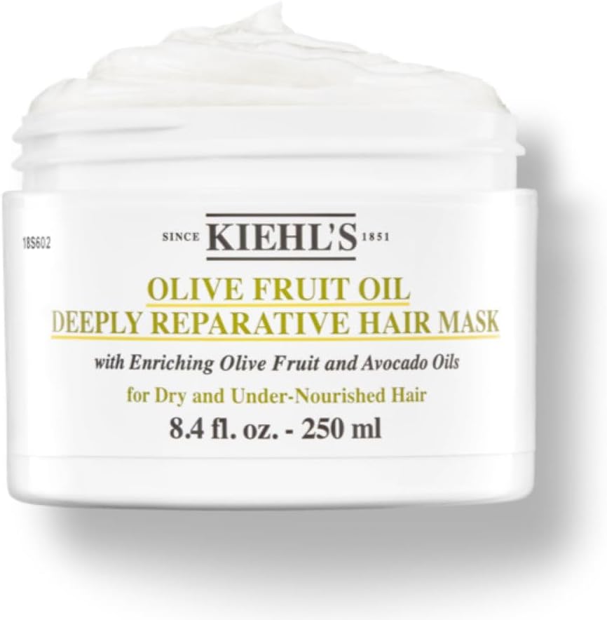 Kiehl's Olive Fruit Oil Deeply Reparative Hair Pak for Dry and Damaged Under Nourished Hair, 8.4 Ounce - Image 1