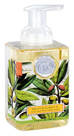 Michel Design Works Olive Grove foaming soap front view bottle