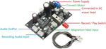 Close-up view of the TA7668 stereo magnetic head preamp board highlighting the rectifier circuit components.