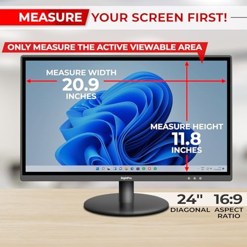 SightPro monitor privacy shield showing blackout side angle view