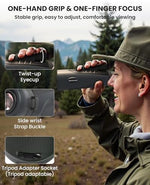 URBANCOAST 15x54 monocular telescope demonstrating its lightweight portable size in an outdoor setting