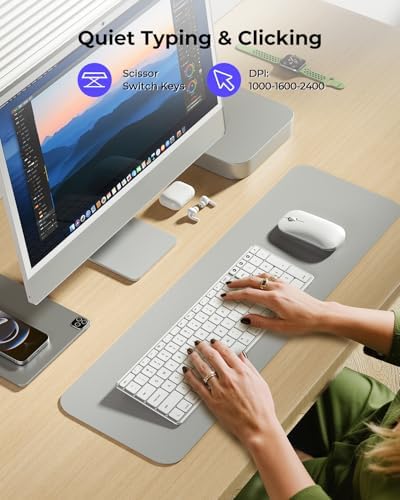 Seenda multi device multi channel Bluetooth keyboard switching between three Apple devices
