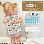 Hadley Designs premium paper potty training charts arranged together for display.