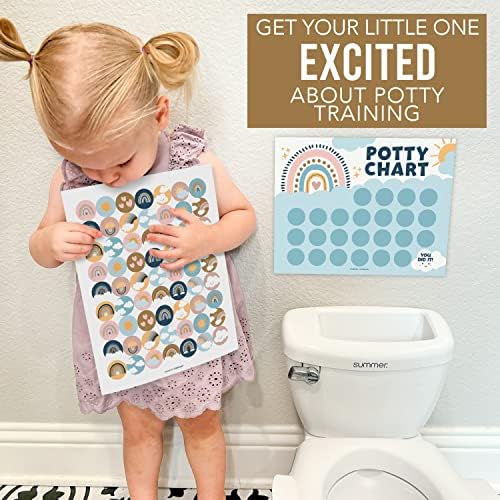 Hadley Designs premium paper potty training charts arranged together for display.