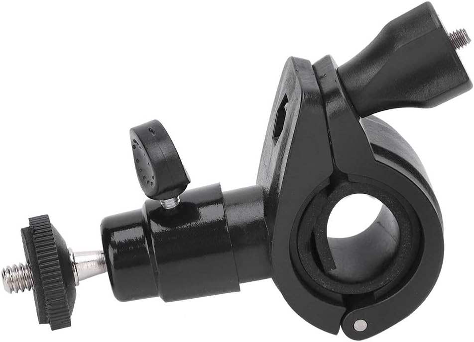 Tbest bicycle gimbal handlebar mount front view holding a smartphone stabilizer.