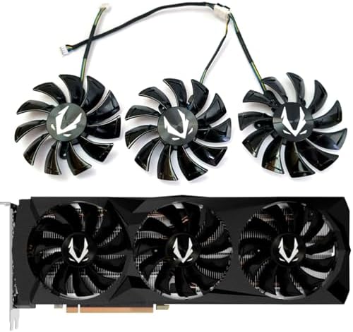 LTANDBR graphics card fan replacement back view detailing the forty-two millimeter mounting hole configurations