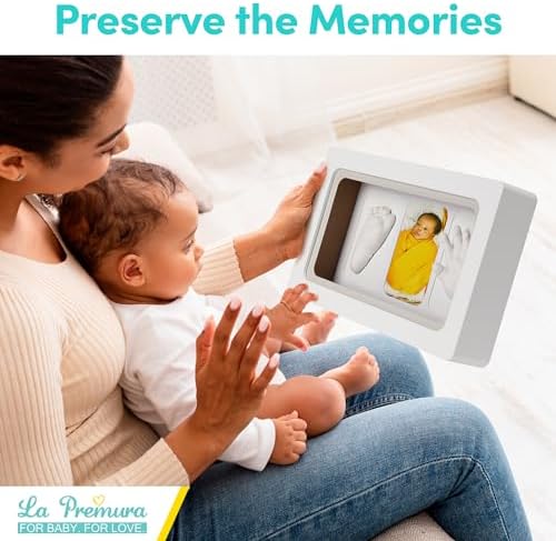 Infant hand impression being made in skin safe hypoallergenic molding gel