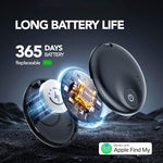 PAKCQNH wireless locator tag demonstrating the replaceable battery compartment.