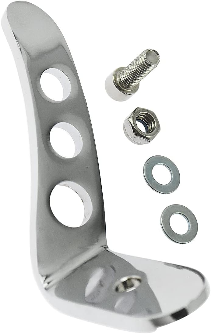 HDBUBALUS motorcycle kickstand extension premium chrome jiffy stand upgrade kit front view