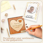 97 Decor godparent asking invitation kit arranged on a tabletop