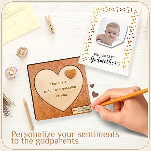 97 Decor godparent asking invitation kit arranged on a tabletop